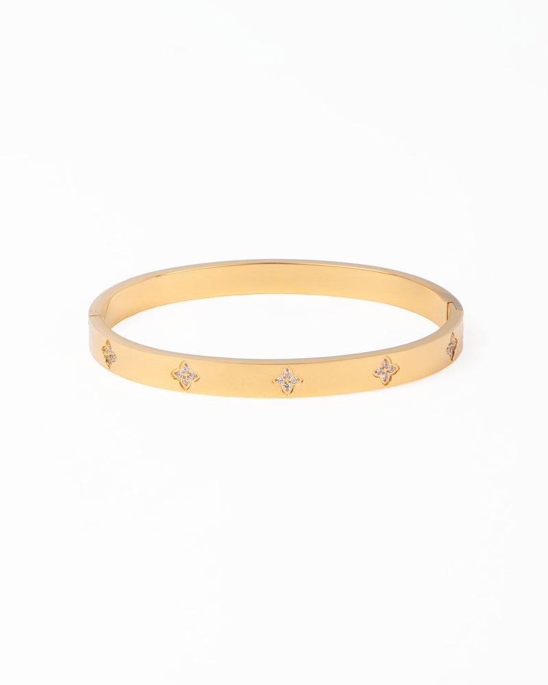 MAELIS CRYSTAL FLOWER BANGLE